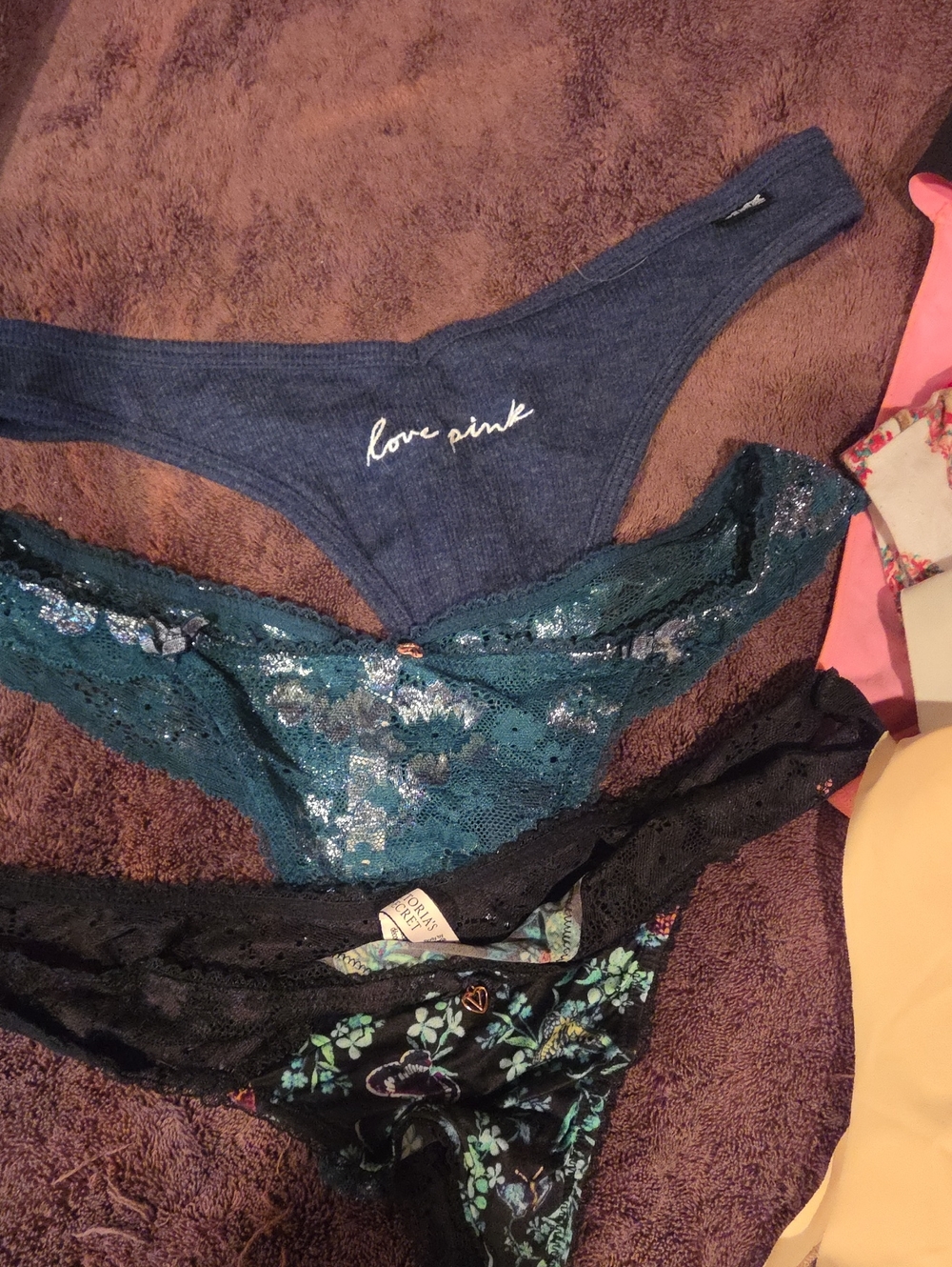 Lot Of 7 VS/Pink Sz M Thongs And Low Rise - Picture 2 of 14